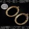 Antiqued Brass 30mm x 40mm Twisted Rope Cameo Frames with Prongs - Set of Two - AB-F25